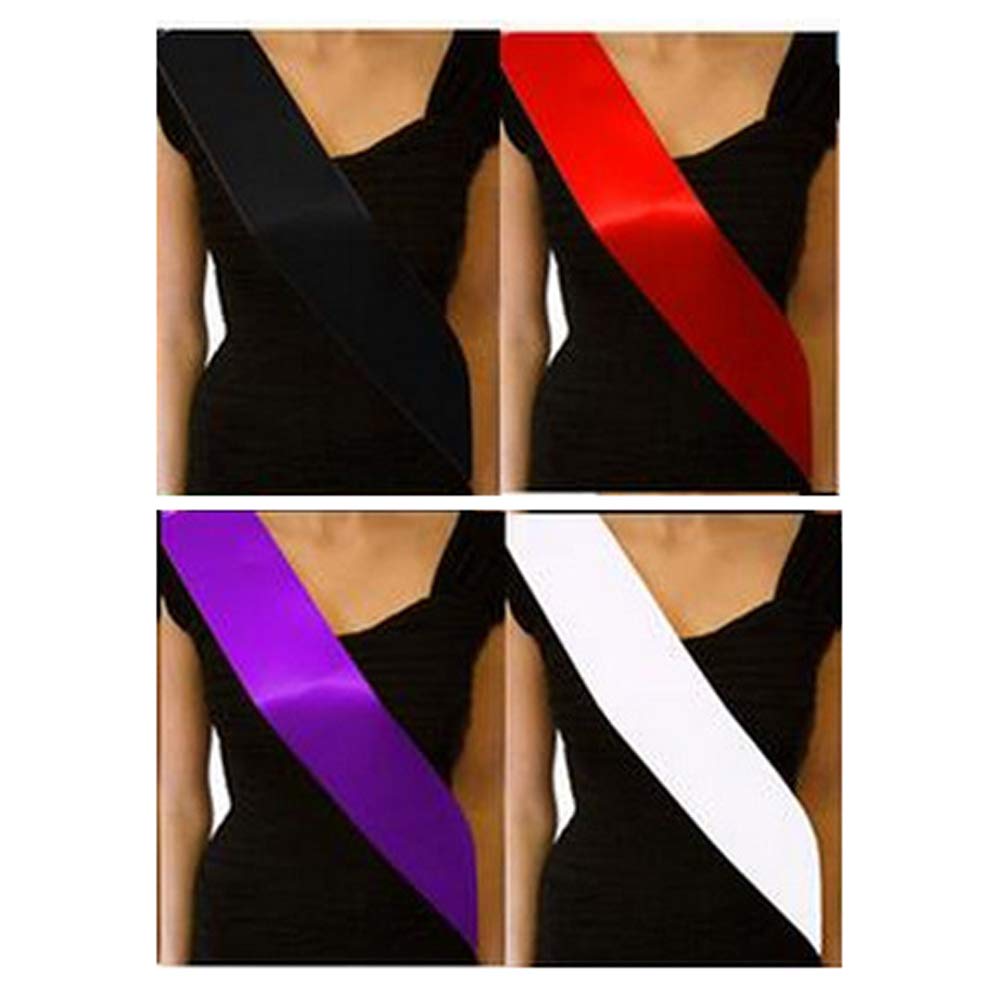 Lasenersm 6 Pieces Blank Satin Sashes Wedding Sash Plain Sashes Bridal Belts Party Decorations Sash Classic Ribbon Sash For Diy